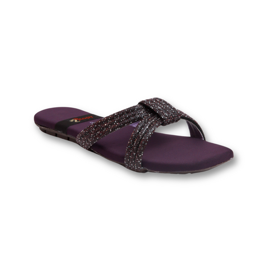 Purple Beaded Sandals