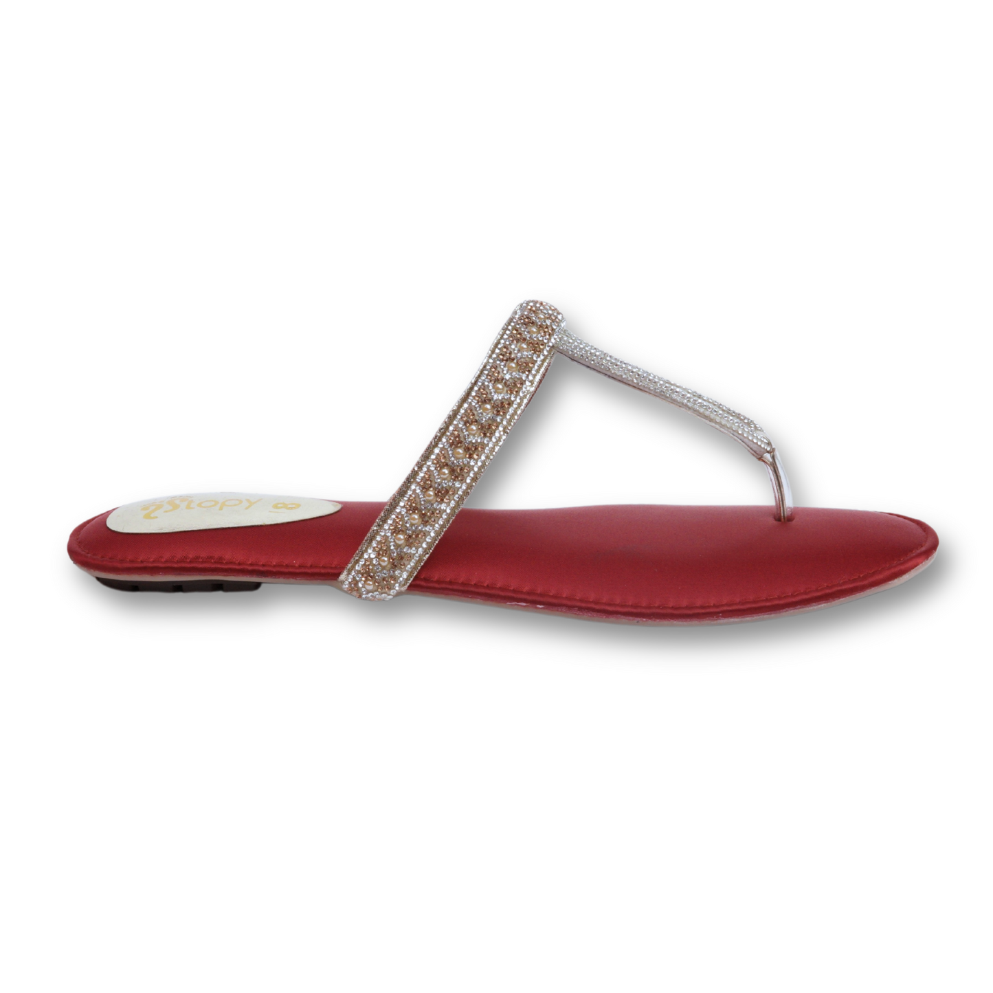 Red Beaded Sandals