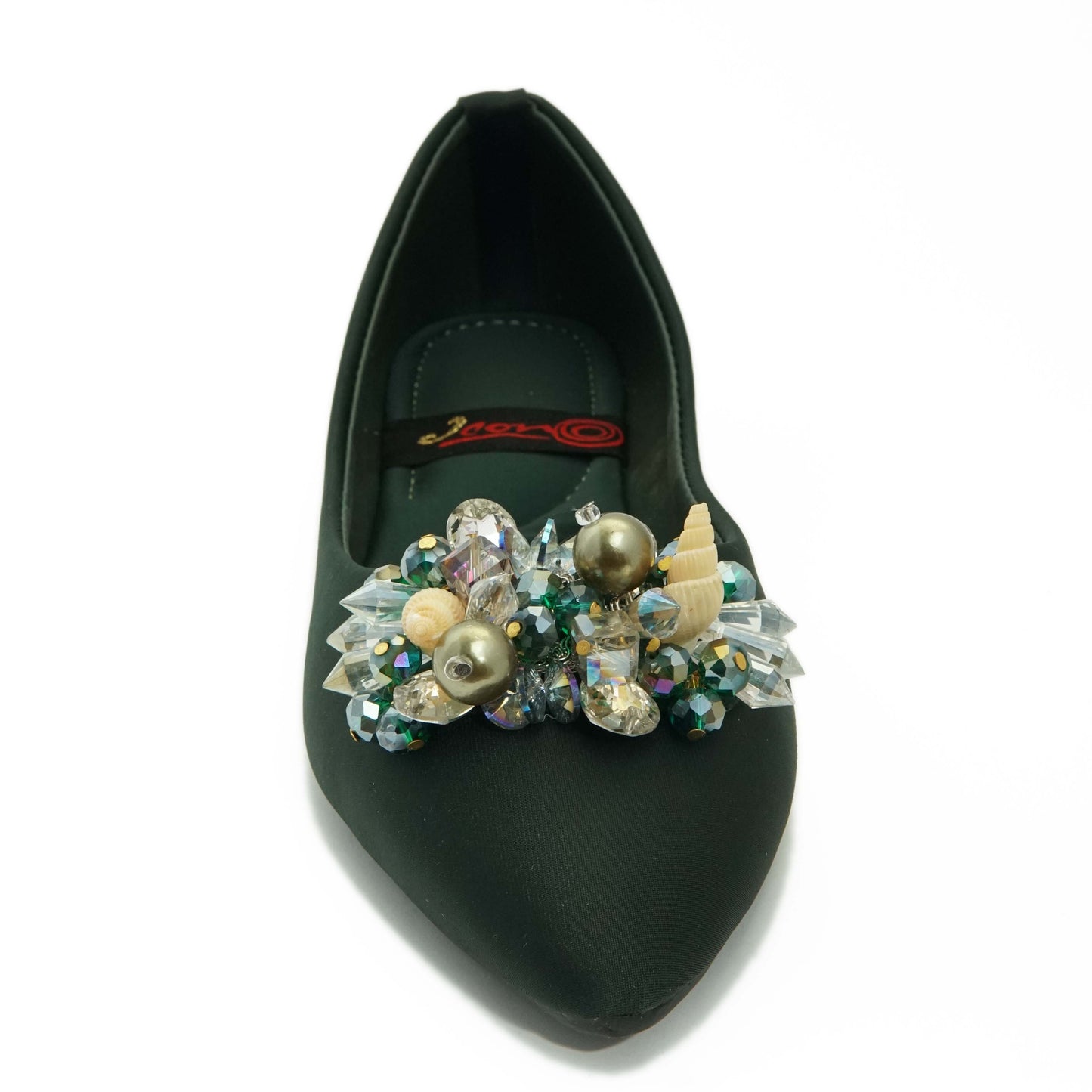 Green Flats with Pearls