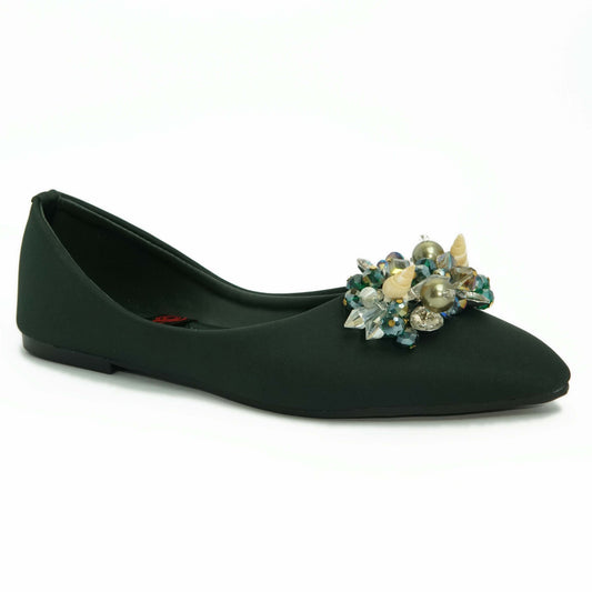 Green Flats with Pearls