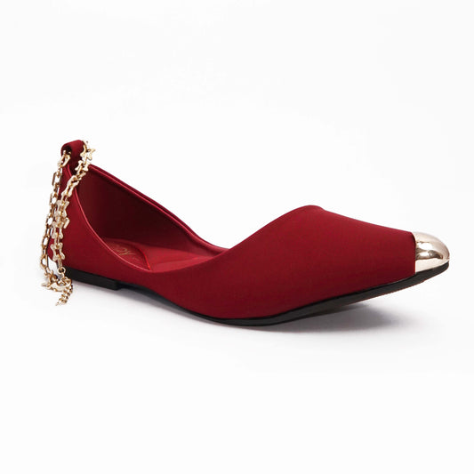 Red Flats with Gold Chain